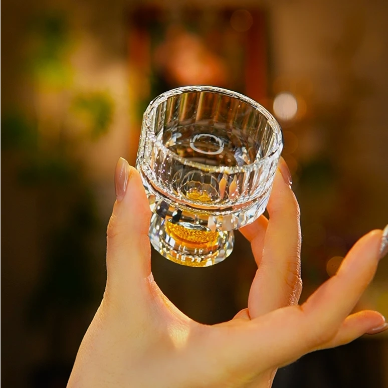 手工高端水晶切子杯