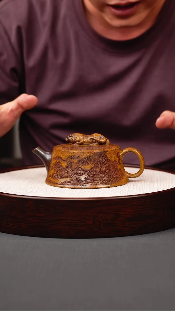 茶壶紫砂龙骨金砂柴烧卧虎藏龙柱础