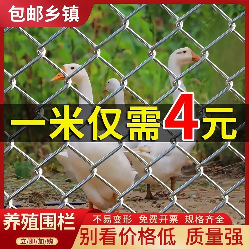 不锈钢勾花网边坡防护蔬菜镀锌铁丝钢丝隔离围栏果园围栏网高颜值