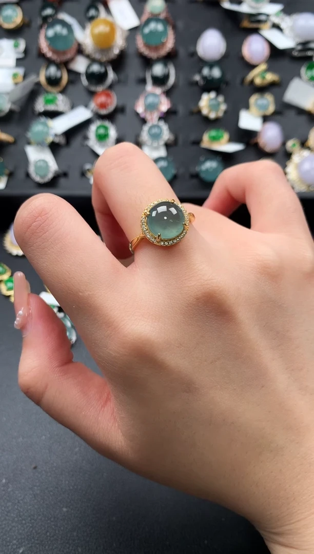 【闪购商品】翡翠戒指银S925镶嵌5214124