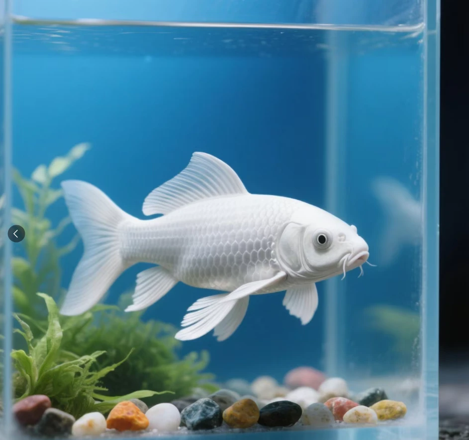 B-渔场精选石膏白普身蝴蝶鲤30公分+