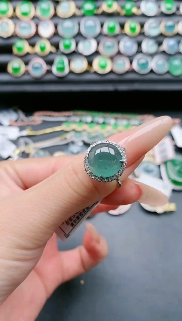 【闪购商品】翡翠戒指银S925镶嵌1111111