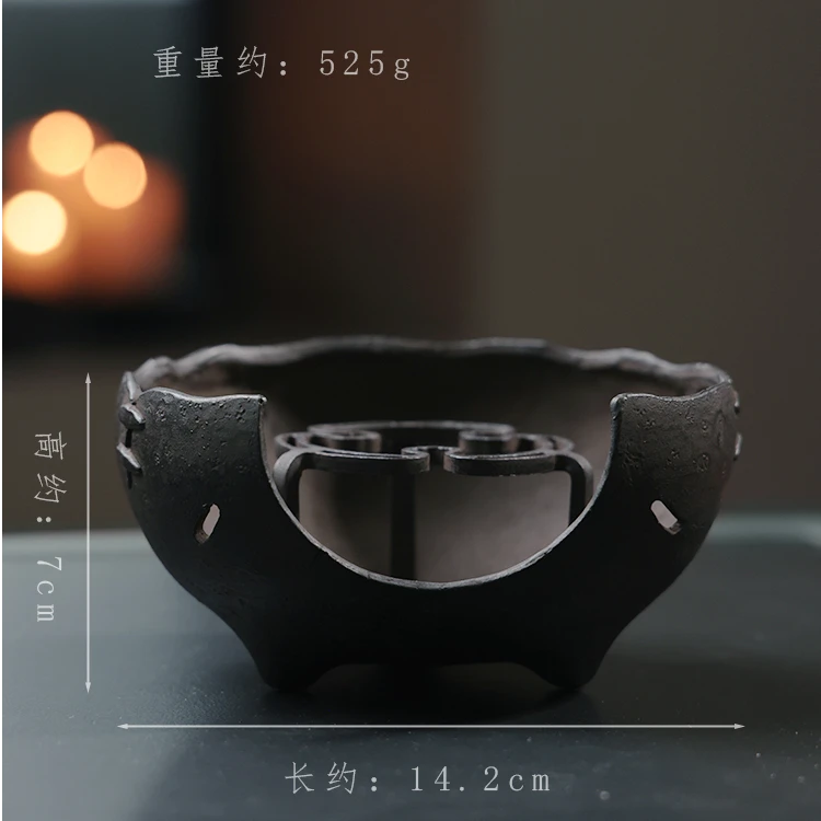 侘寂风酒精炉 （高度7口径14.5底经7.5）铸铁小炉手工蜡烛炉