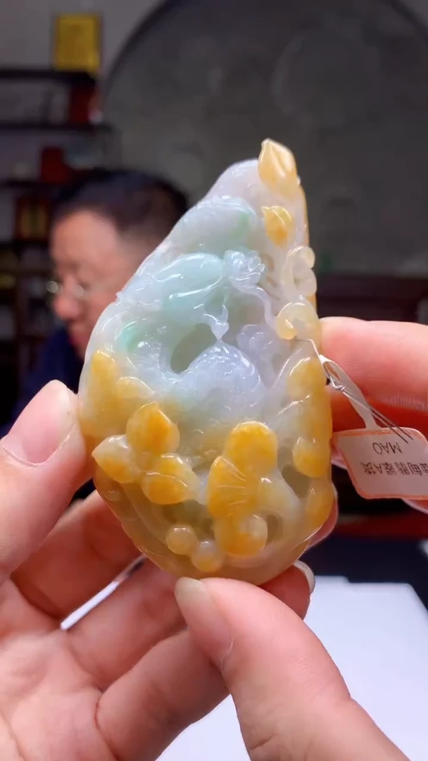 定制翡翠未镶嵌1097ry-毛货挂件（赠珠链）26