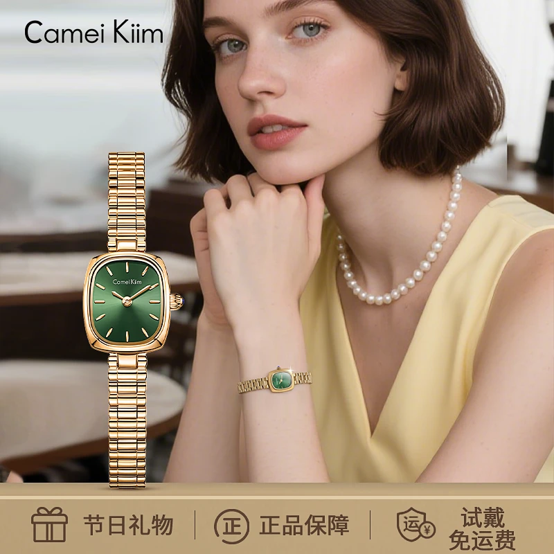小ck中古风小金表防水手表女款腕表百搭轻奢时尚新款气质石英礼物