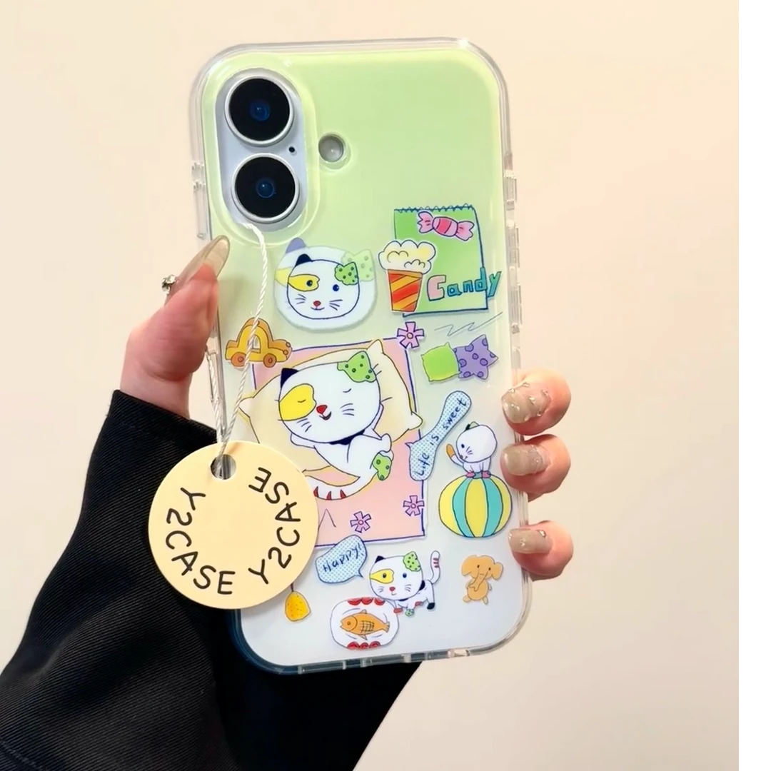 大耳朵图图小怪猫适用苹果16/15华为p70手机壳小米oppo防摔vivo
