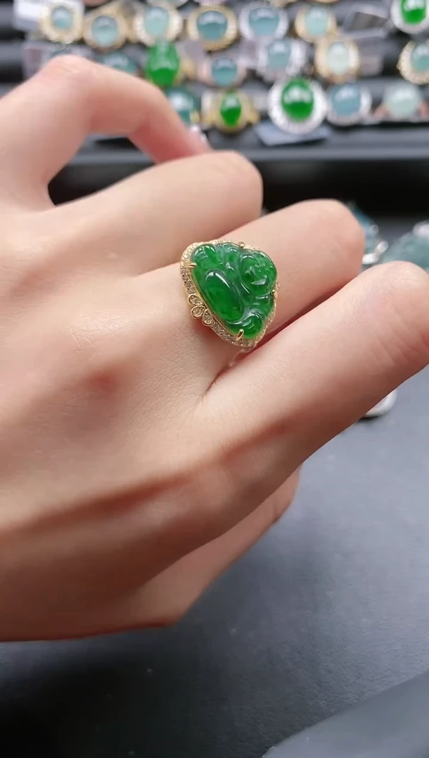 【闪购商品】翡翠戒指银S925镶嵌51511