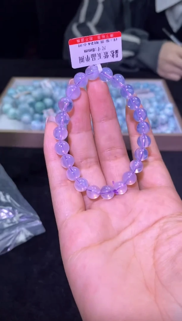 未镶嵌手链水晶紫玉晶单圈-A15-多样性发其一