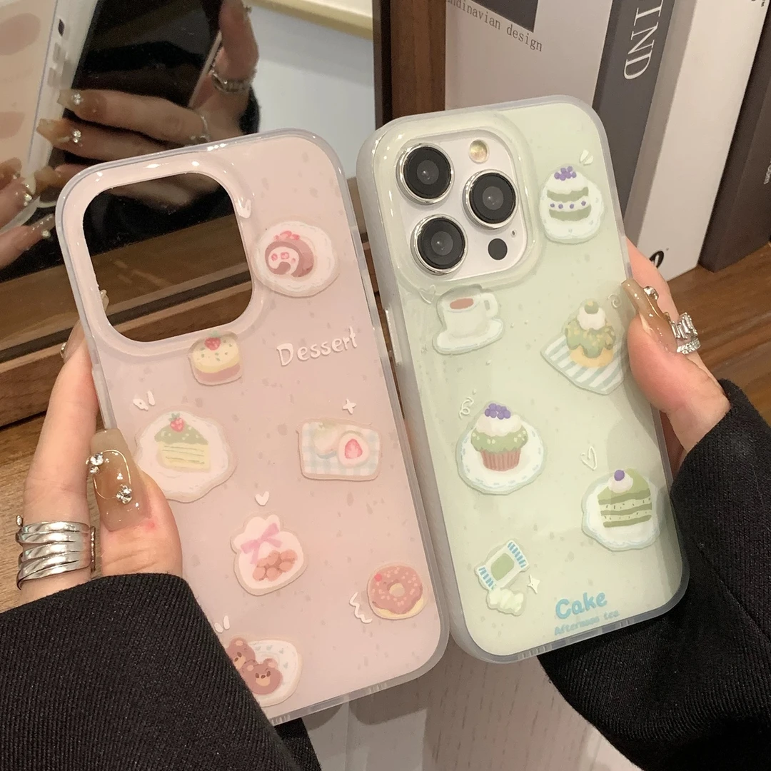 壳望巧克力蛋糕适用苹果华为vivo小米oppo女iphone15/16/14手机壳