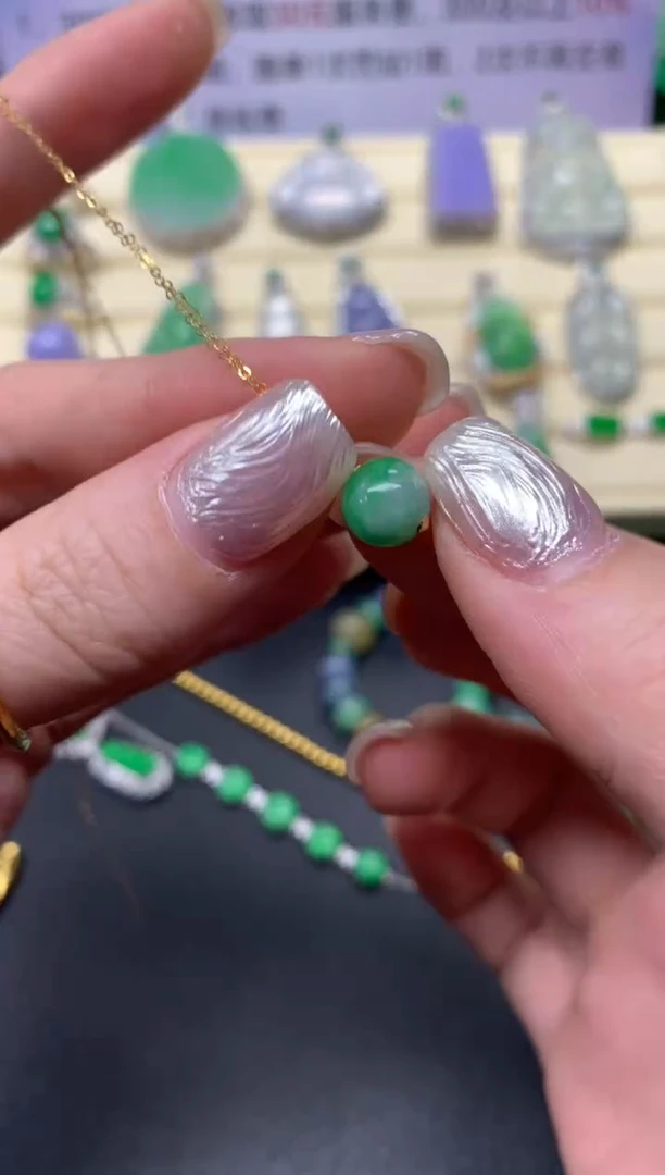 【闪购商品】翡翠套链18K金镶嵌套链|400+40