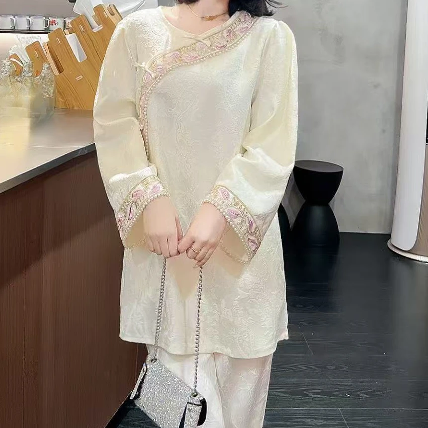 XIE4  新中式百搭气质上衣24302