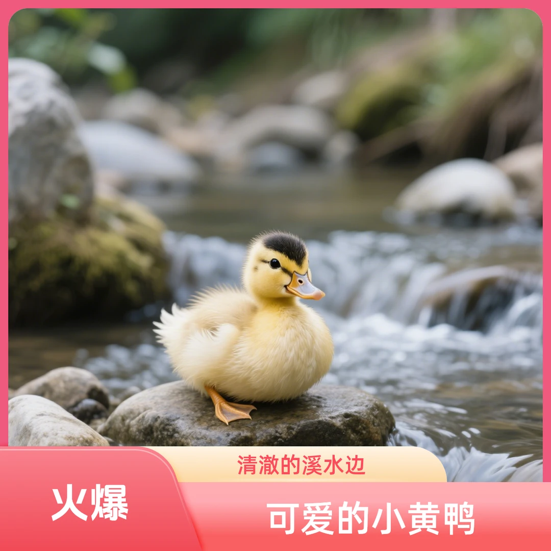 可爱宠物鸭科尔混血网红小黄鸭花边鸭黏人好养