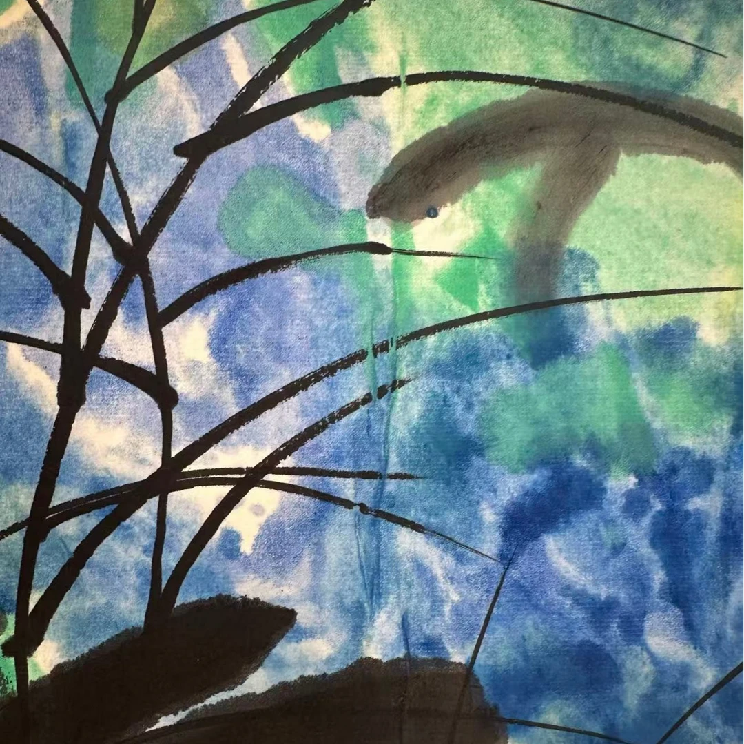 橱窗展示/乐雅文化艺术中心/孙立芳/宣纸国画/带证书