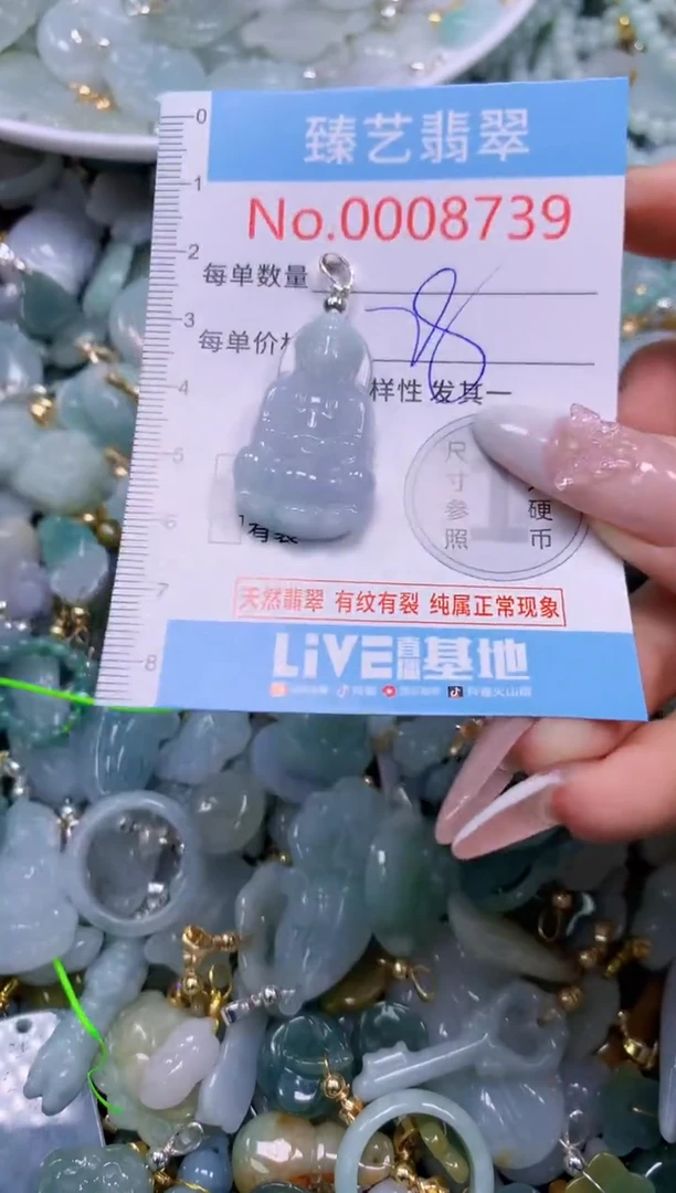 翡翠未镶嵌颈饰8739