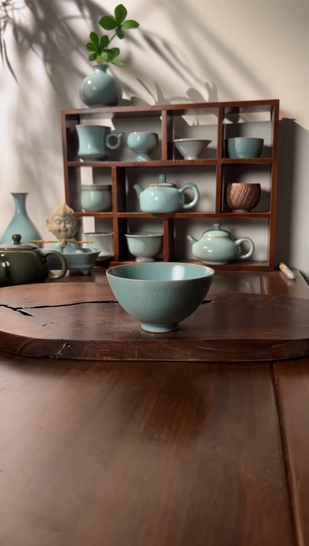 【闪购商品】杯清凉寺李布托仿古釉色鸡心杯