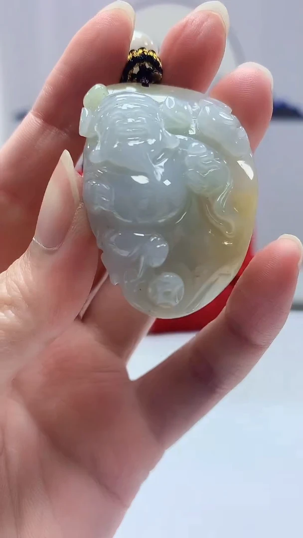 【闪购商品】定制翡翠未镶嵌4902zm-毛货挂件财神33