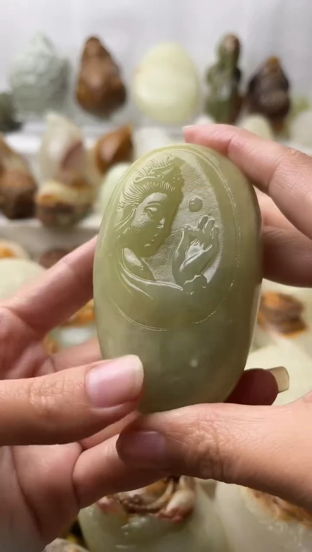 石材古青石棉纹正常不退换观音