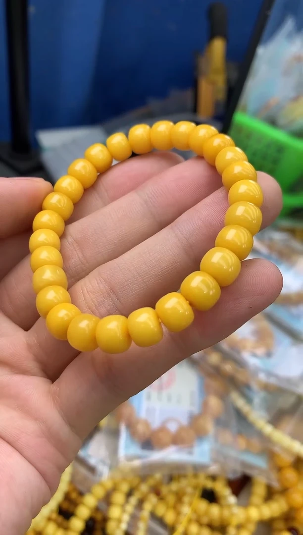 裸石蜜蜡未镶嵌手串