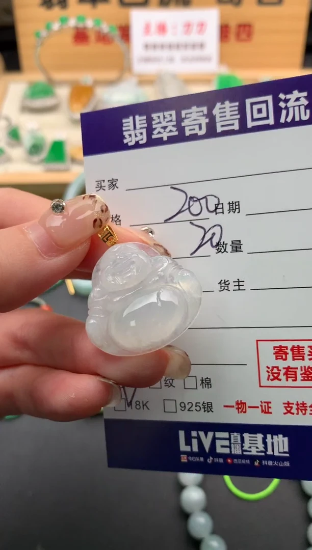 翡翠18K金镶嵌颈饰10131994