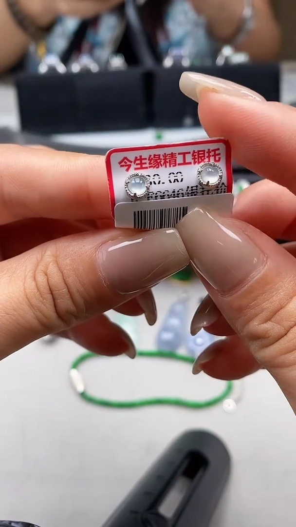 翡翠戒指银S925镶嵌4810