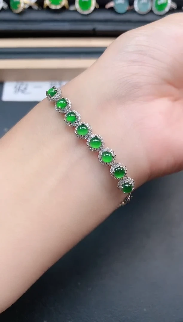 翡翠戒指银S925镶嵌11111