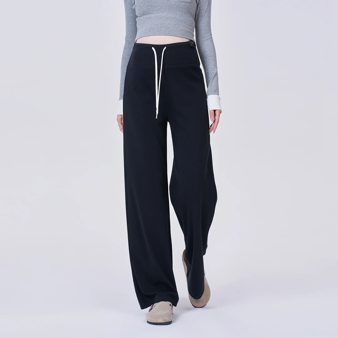 孕妇裤春秋外穿2025新款无托腹阔腿裤子不勒肚子显瘦直筒裤小个子