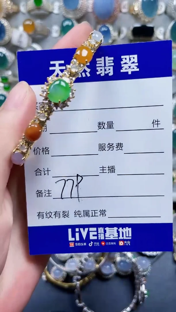 银S925镶嵌手镯翡翠779