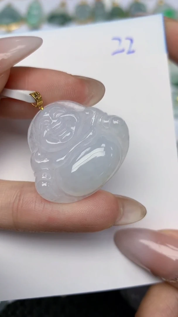【闪购商品】翡翠颈饰18K金镶嵌天然翡翠A货