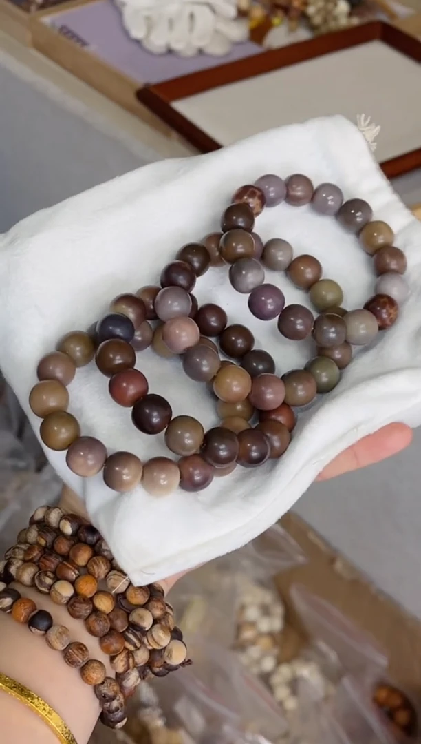 菩提根/象牙果手串z74紫美人干磨苹果13*14