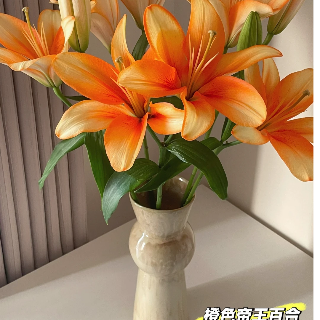 【双头橙色帝王百合5支装】京津冀今天拍明天到~