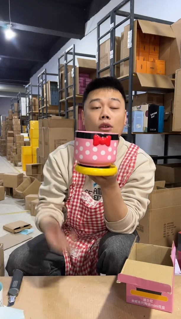 【闪购商品】杯陶瓷原盒米妮花盆