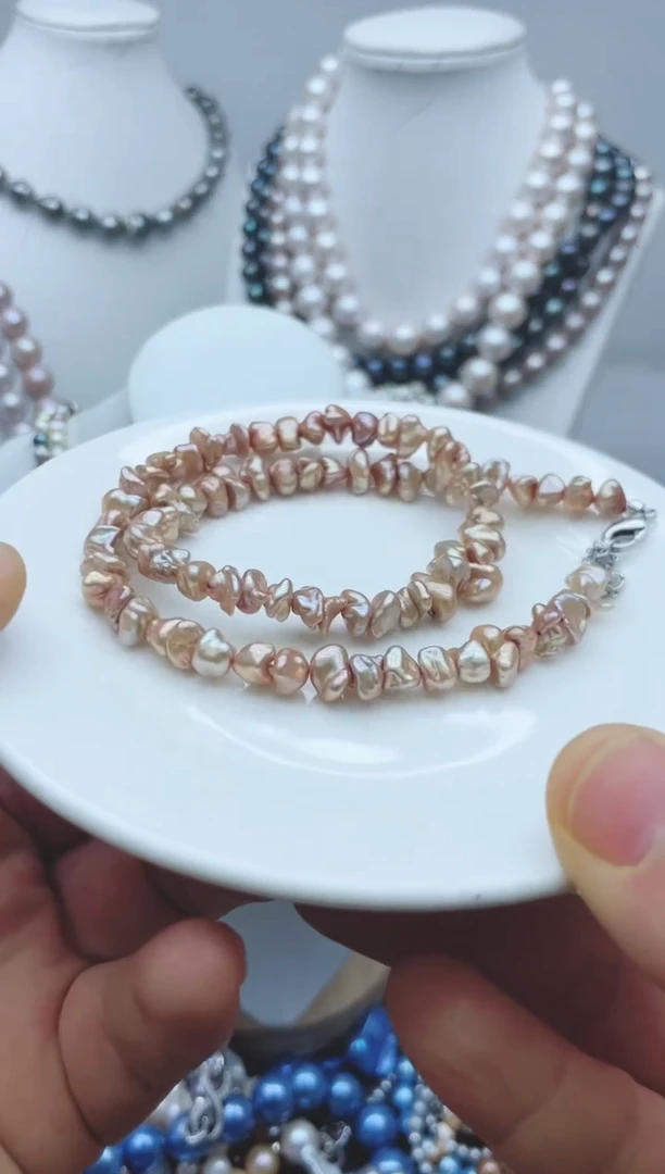 【闪购商品】淡水珍珠颈饰钛钢1