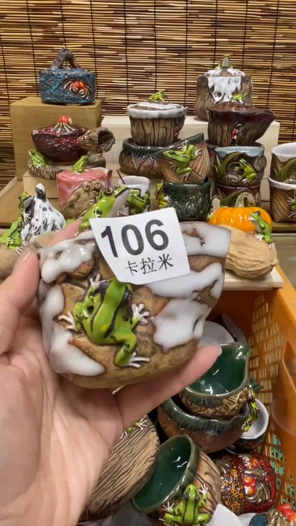y*106精美粗陶手工柴烧