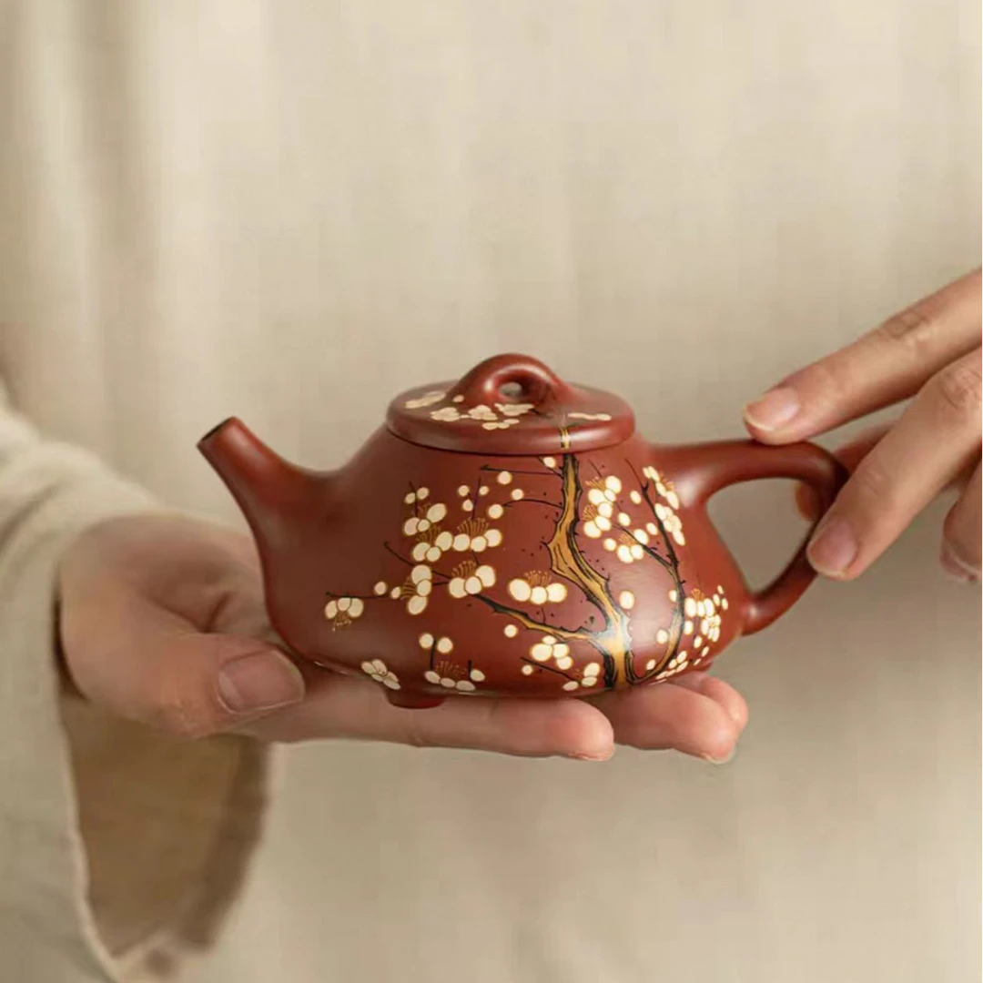 【闪购商品】傲雪寒梅紫砂壶