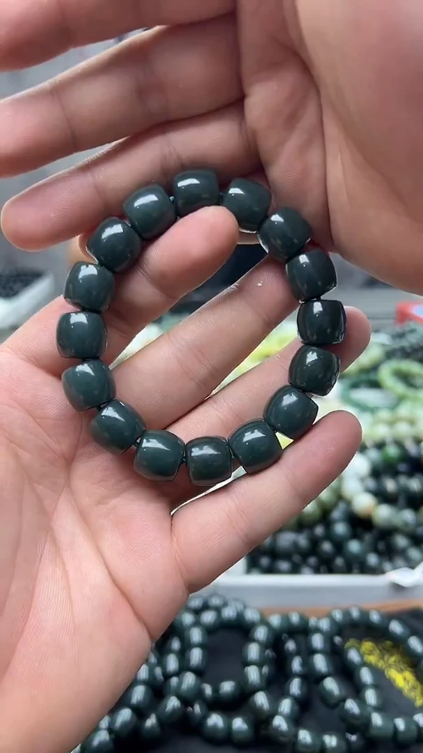 手串未镶嵌和田玉新疆且末瓷蓝14