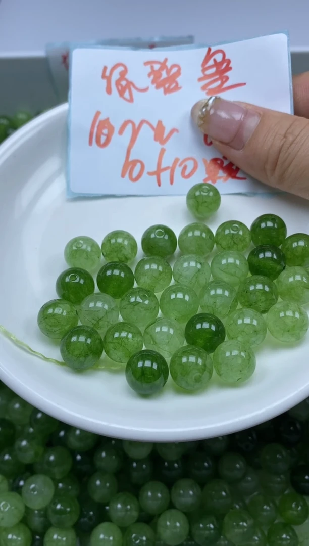 未镶嵌颈饰碧玺w1888绿碧玺10mm*20颗