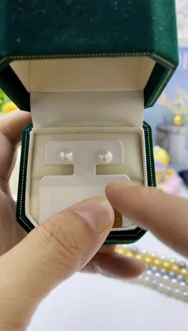 未镶嵌淡水珍珠BG珍珠耳饰@@C1079