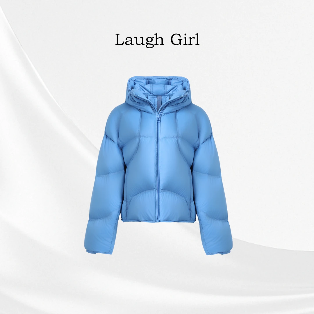 楚楚君 Laugh girl【舒芙蕾】连帽方块泡芙羽绒服YL551123J