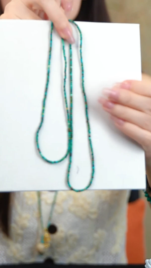 绿松小米珠项链2.0mm