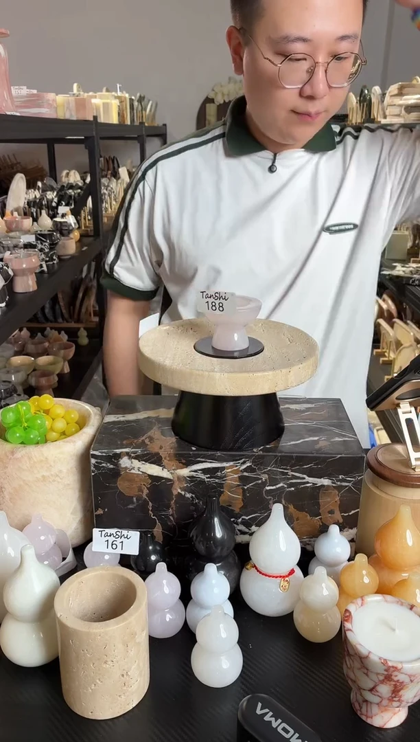 石材188大理石小烛台