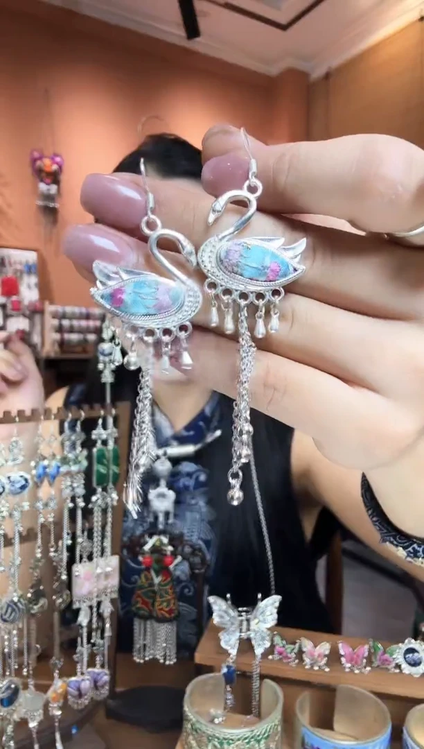 刺绣纯手工民族风耳环