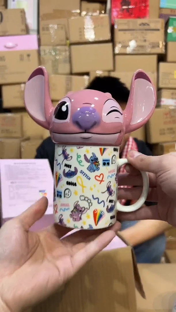 【闪购商品】杯原盒安琪满印带盖杯