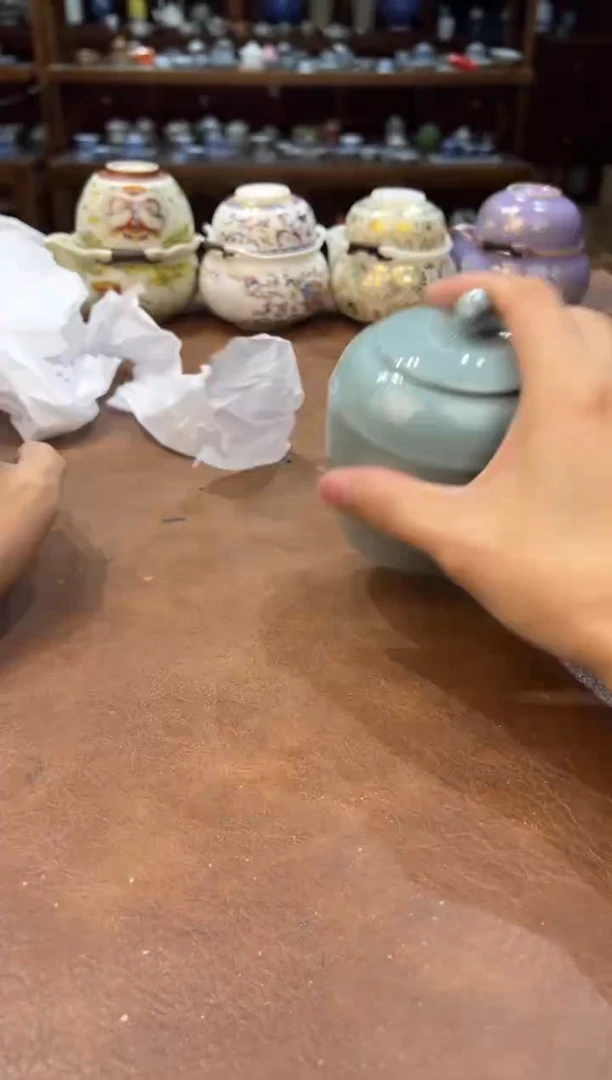 真的很便宜超好看会开片的旅行茶具