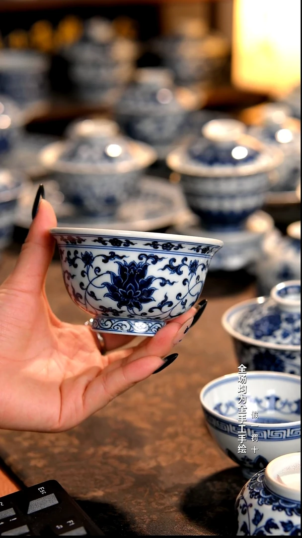 景德镇全手工手绘柴窑茶器福利