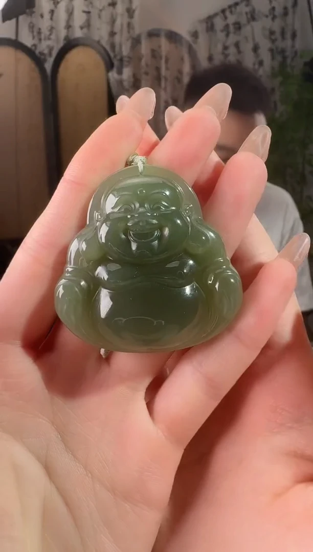 和田玉未镶嵌颈饰佛公20 50mm