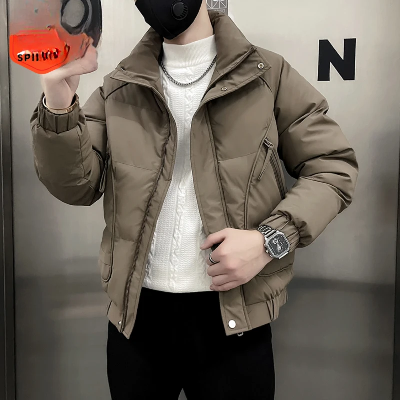 冬季外套男加厚棉衣潮牌痞帅立领保暖棉袄高级感冬装潮流短款棉服