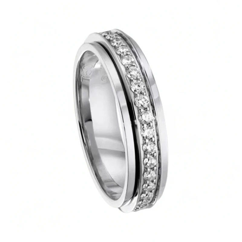 99新 Piaget/伯爵 possession白金时来运转满钻戒指48号W54240Q