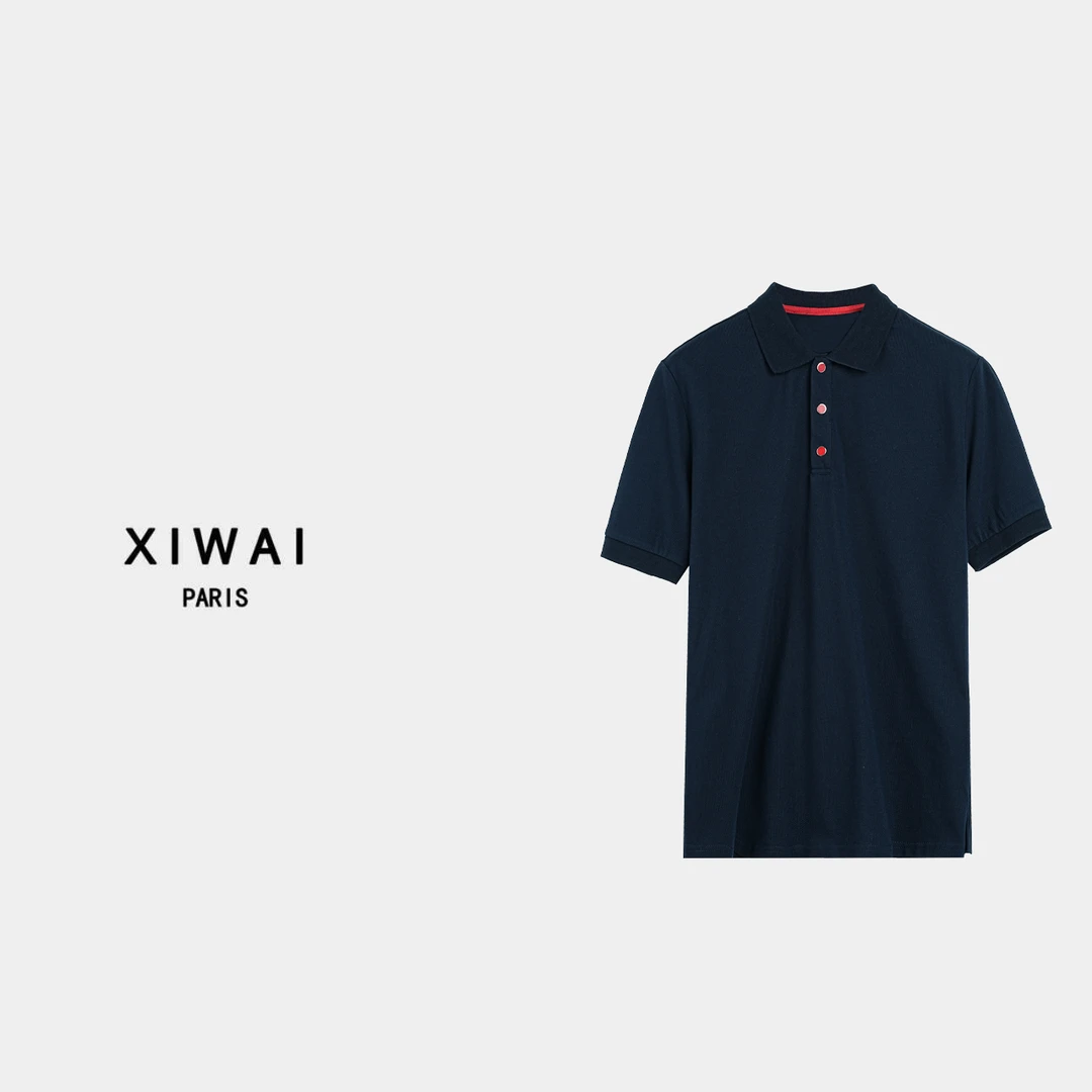 高级男装 春夏新品25s男士商务POLO衫休闲透气舒适翻领短袖 DX07