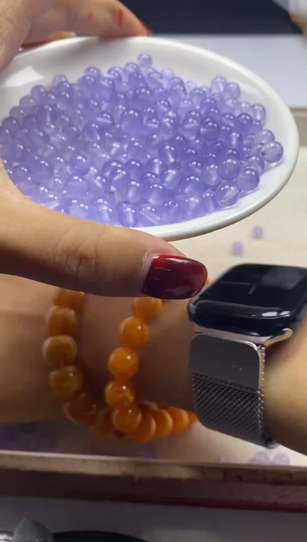 【闪购商品】玛瑙/玉髓颈饰未镶嵌w2161冰仙紫6mm*50颗