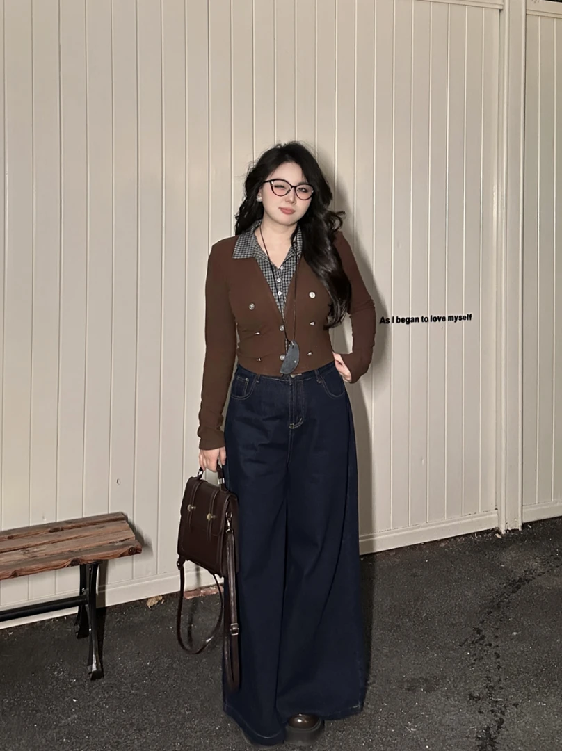 【大小姐】“汉普顿街角”复古设计感小众假两件修身感显瘦撞色针织衫